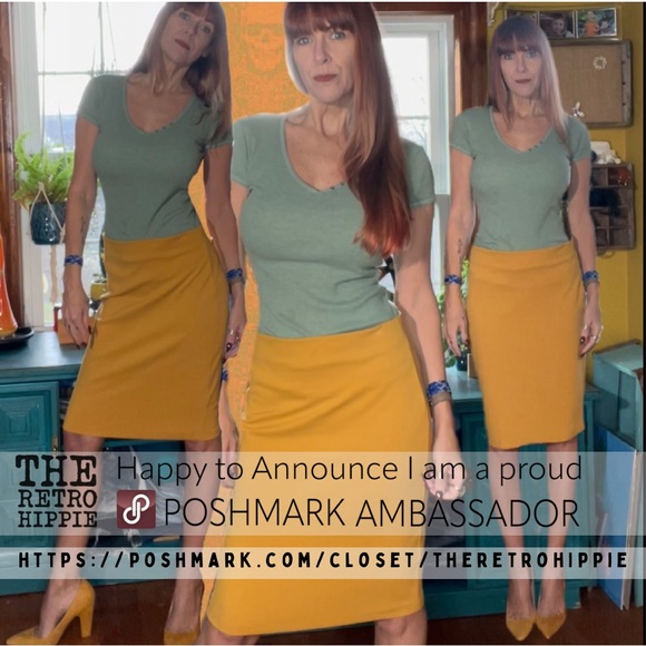 Philosophy Mustard Yellow Pencil Skirt - Picture 7 of 12